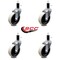 Service Caster 4 Inch Thermoplastic Rubber Wheel 1-1/4 Inch Expanding Stem Caster SCC, 4PK SCC-EX05S410-TPRS-114-4 - alternate 2